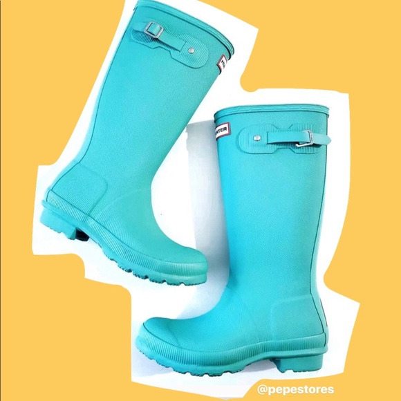 Hunter Shoes - LNew TIFFANY Hunter Boots Tourmaline Mint  6